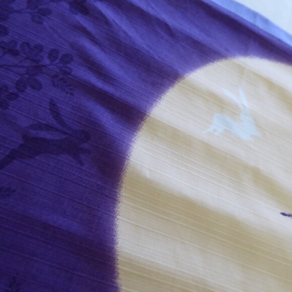 VINTAGE NEW JAPANESE JAPAN 20” RABBIT IN THE MOON FUROSHIKI WRAPPING CLOTH - Picture 9 of 10
